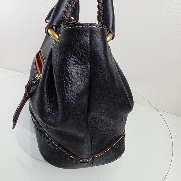 Dooney Bourke Florentine Leather Satchel Dark Navy - Picture 3 of 11